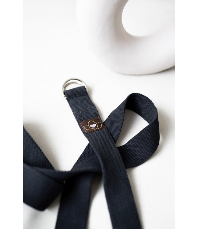 Yoga riem extra lang zwart - Lotus