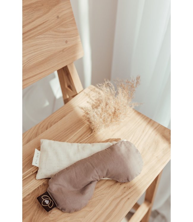 Oogkussen lavendel gevormd taupe eco - Lotus