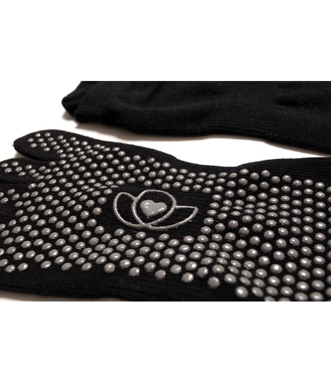 Yoga/pilates teensokken antislip zwart - Lotus