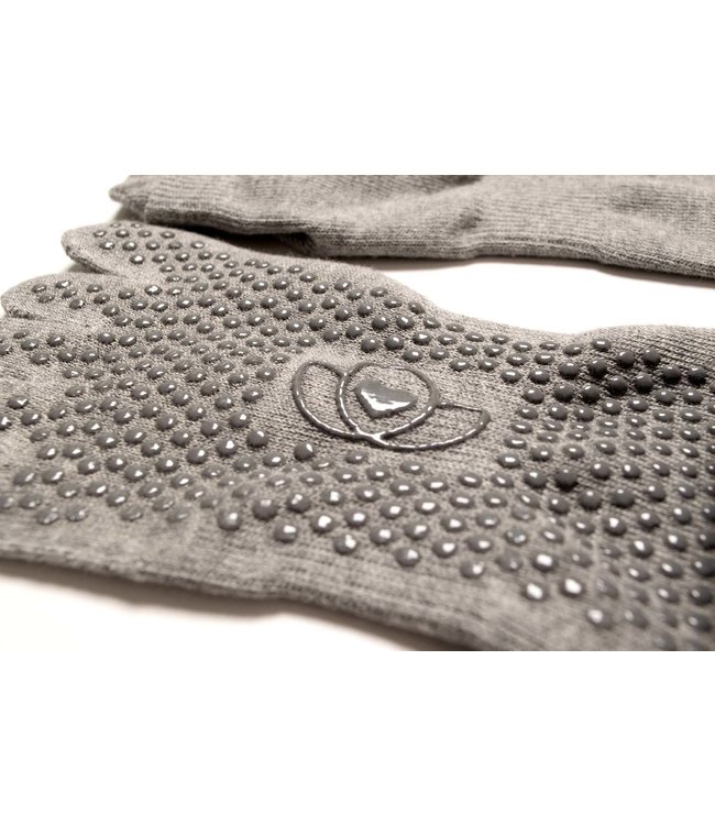 Yoga/pilates teensokken antislip grijs - Lotus