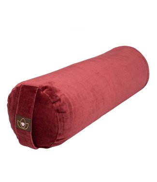 Lotus Bolster eco velvet burgundy rond - Lotus