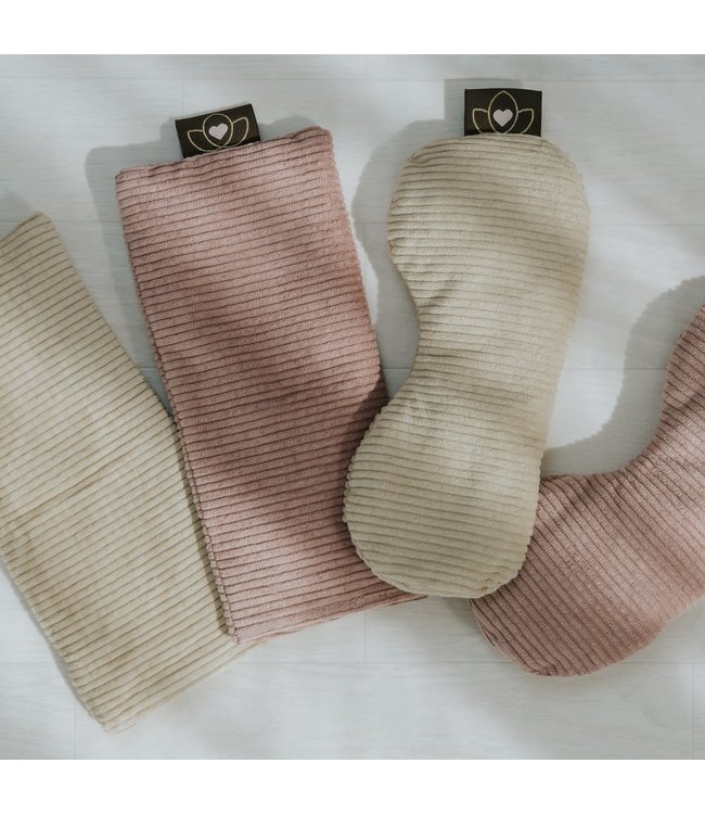 Oogkussen rib lavendel oudroze eco - Lotus