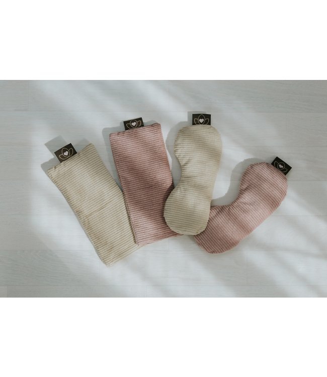 Oogkussen rib lavendel sand eco - Lotus