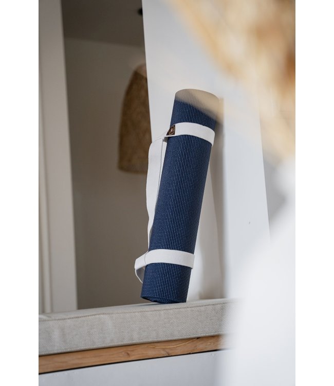 Yogamat draagband eco katoen naturel - Lotus