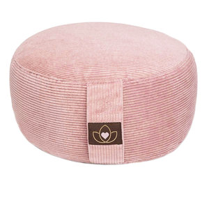 Lotus Meditatiekussen eco rib oudroze rond - Lotus