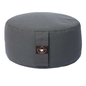 Lotus Meditatiekussen eco antraciet rond - Lotus