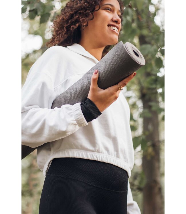 Yogamat travel grijs - Lotus
