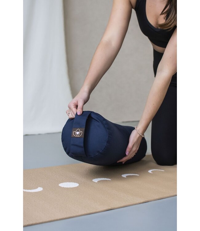 Bolster eco indigo rond - Lotus