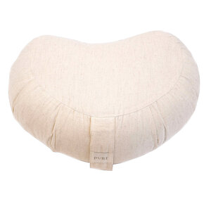 Pure Meditatiekussen eco linnen naturel halve maan - Pure