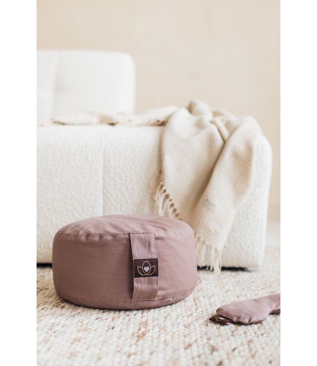 Oogkussen lavendel gevormd taupe eco - Lotus