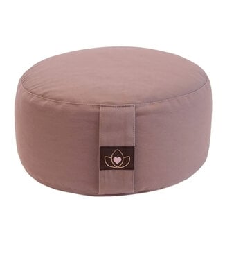 Lotus Meditatiekussen eco taupe rond - Lotus