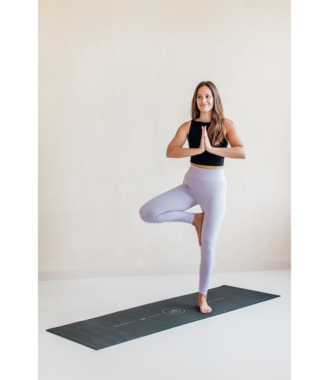 Yogamat sticky extra dik align zwart - Lotus