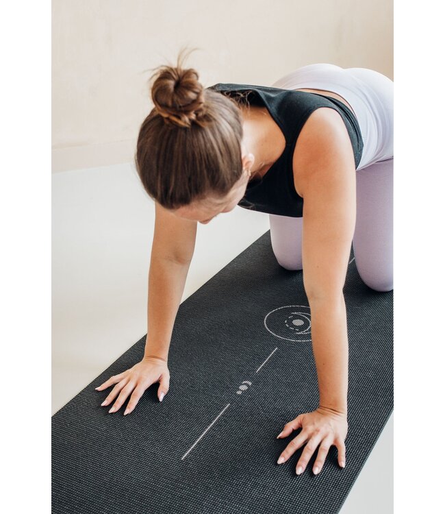 Yogamat sticky extra dik align zwart - Lotus