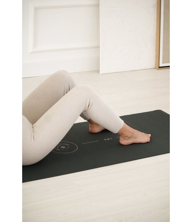 Yogamat sticky extra dik align zwart - Lotus