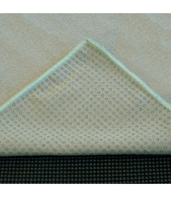 Yoga handdoek antislip asgroen - Lotus