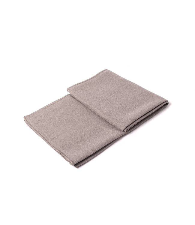 Yoga handdoek antislip grijs - Lotus