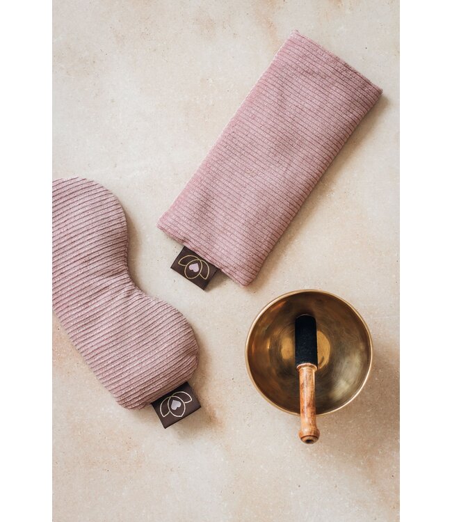 Oogkussen rib lavendel oudroze eco - Lotus