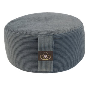 Lotus Meditatiekussen eco rib antraciet rond - Lotus