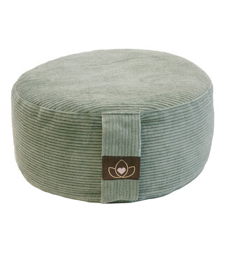 Lotus Meditatiekussen eco rib asgroen rond - Lotus Lotus Meditatiekussen eco rib asgroen rond - Lotus