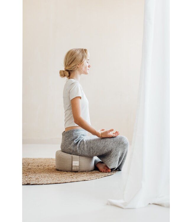 Meditatiekussen eco hennep rond - Pure