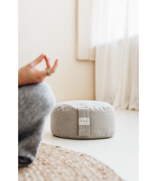 Meditatiekussen eco hennep rond - Pure
