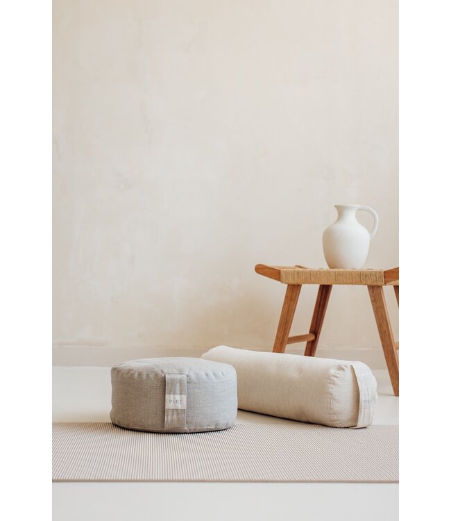Meditatiekussen eco hennep rond - Pure