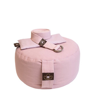 Lotus Pakket meditatiekussen, oogkussen en riem oudroze - Lotus