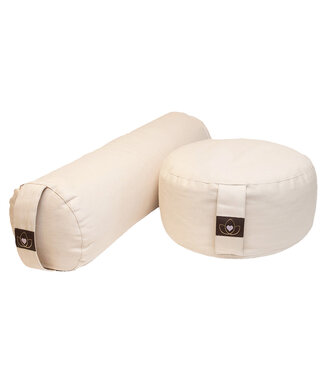 Lotus Pakket bolster en meditatiekussen - sand