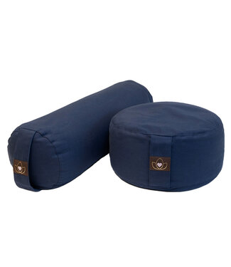 Lotus Pakket bolster en meditatiekussen - indigo