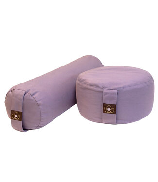 Lotus Pakket bolster en meditatiekussen - lavendel