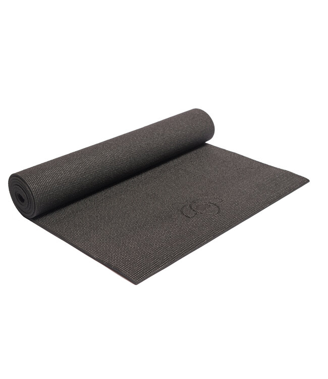 Yogamat sticky extra lang zwart - 200 cm - Lotus