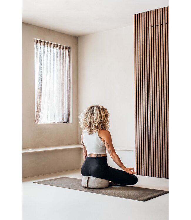 Yogamat sticky extra dik donkergroen - Lotus