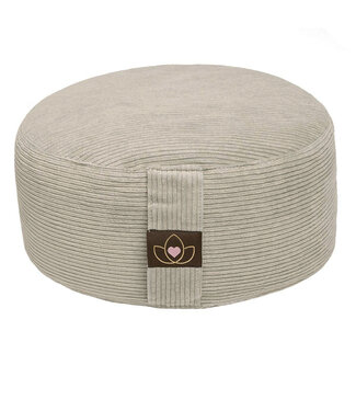 Lotus Meditatiekussen eco rib grijs rond - Lotus Lotus Meditatiekussen eco rib grijs rond - Lotus