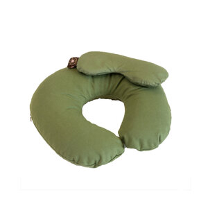 Lotus Set nekkussen en oogkussen olijfgroen - Lotus