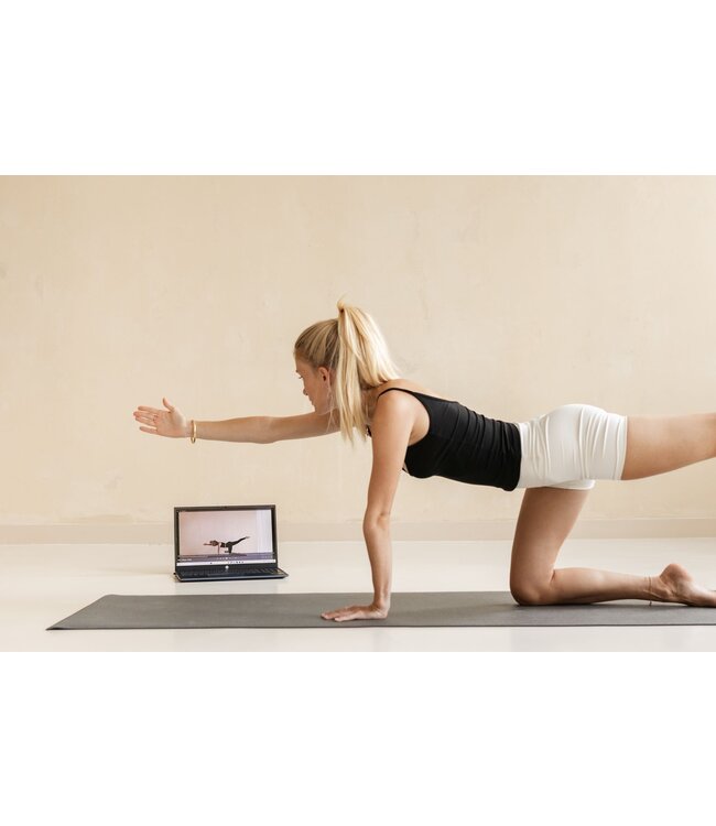Yogamat studio grijs extra lang en breed - Lotus
