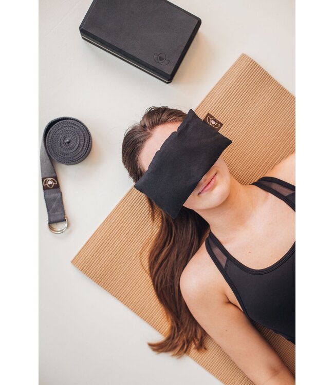 Yoga blok high density zwart - Lotus - 2 stuks