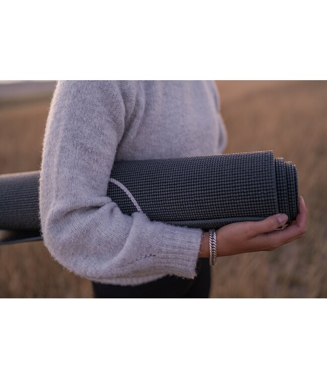 Yogamat sticky extra dik balance antraciet - Lotus