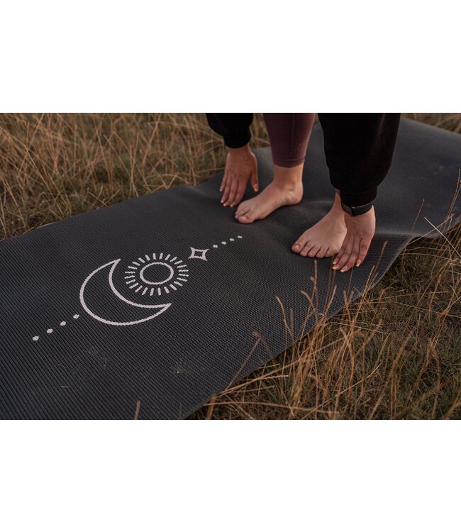 Yogamat sticky extra dik balance antraciet - Lotus
