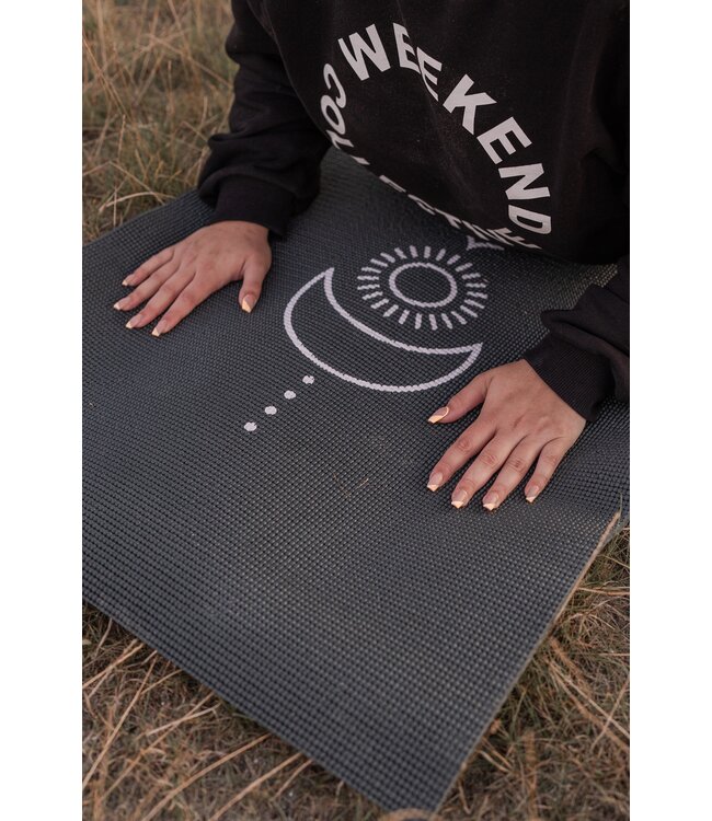 Yogamat sticky extra dik balance antraciet - Lotus