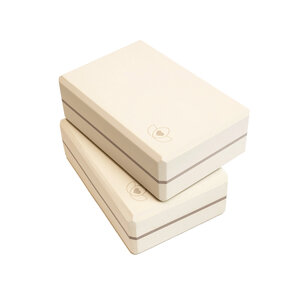 Lotus Yoga blok high density creme - Lotus - 2 stuk