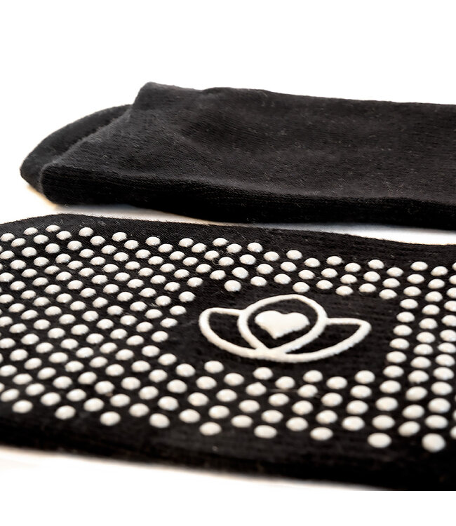 Yoga/pilates sokken antislip zwart - Lotus
