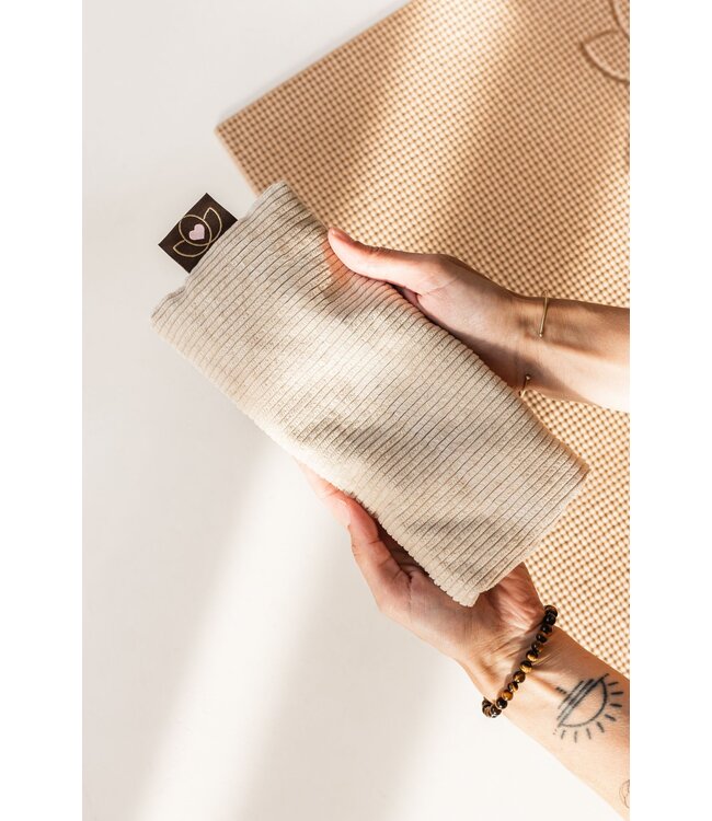Oogkussen rib lavendel sand eco - Lotus
