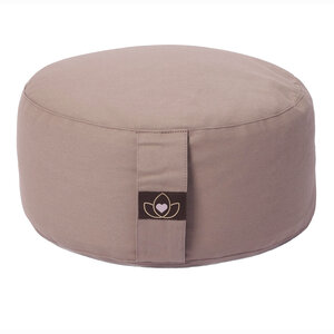 Lotus Meditatiekussen eco taupe rond - Lotus