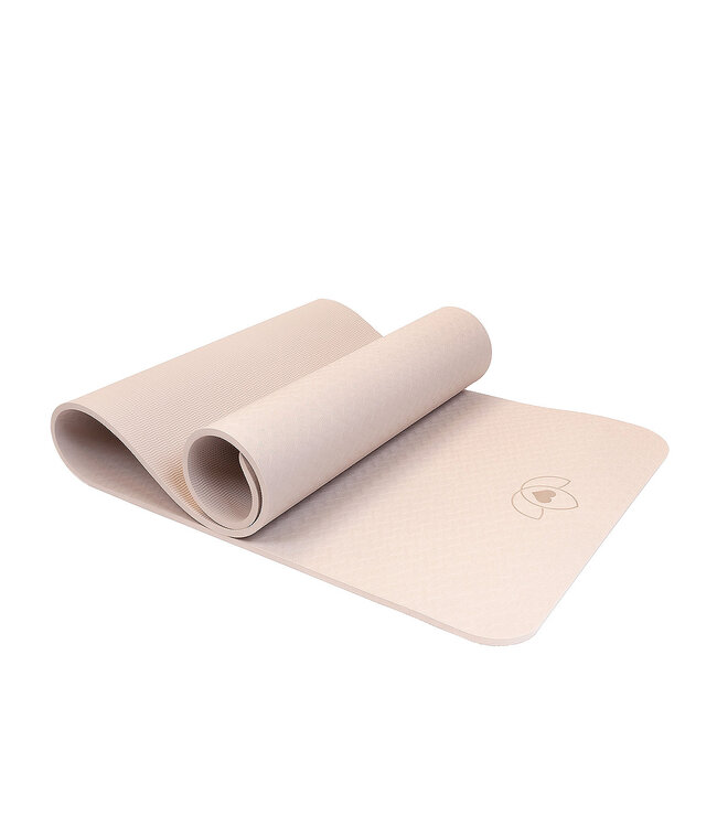 Pilates mat TPE extra dik 10 mm sand - Lotus