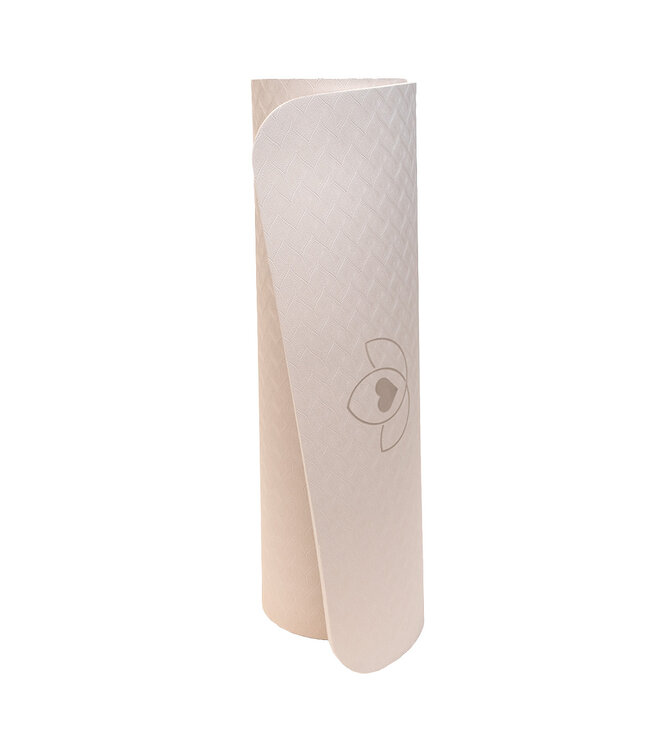 Pilatesmat TPE extra dik 10 mm sand - Lotus
