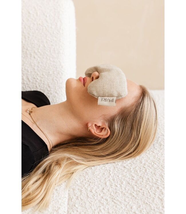 Oogkussen jute lavendel gevormd naturel eco - Pure