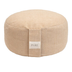 Pure Meditatiekussen eco jute bruin rond - Pure