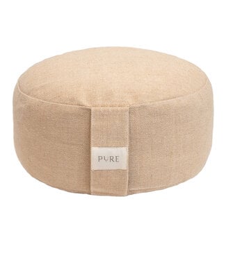 Pure Meditatiekussen eco jute bruin rond - Pure