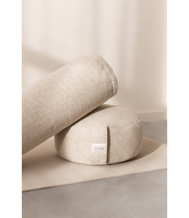 Meditatiekussen eco jute naturel rond - Pure