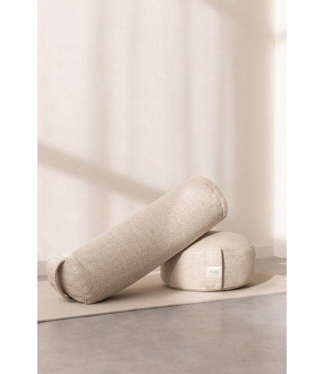 Meditatiekussen eco jute naturel rond - Pure